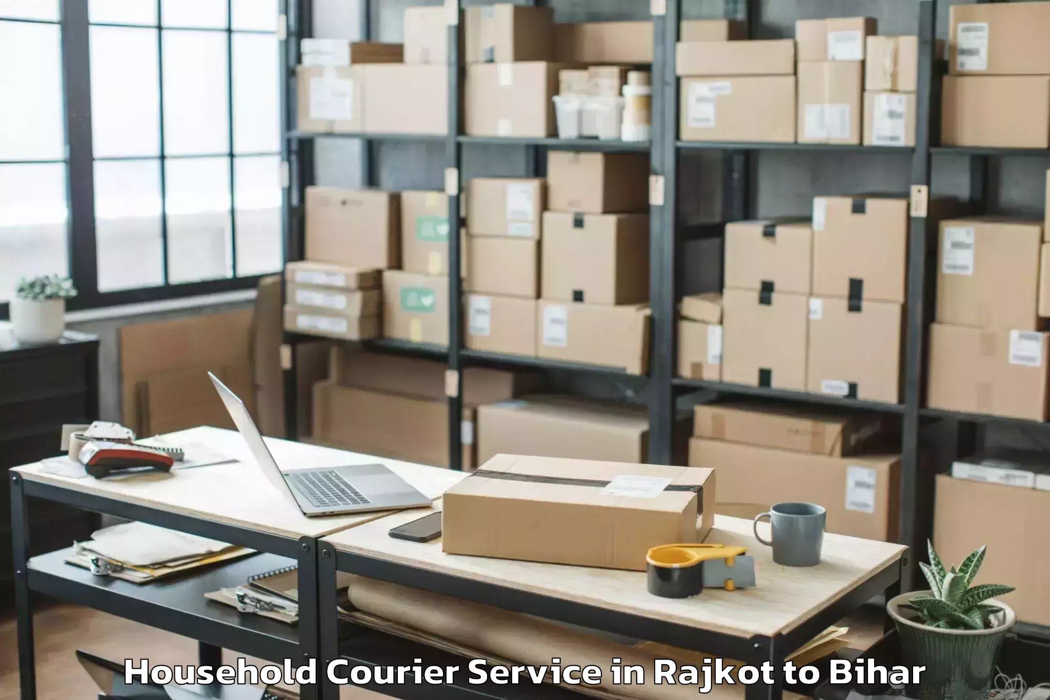 Top Rajkot to Sahdai Buzurg Household Courier Available